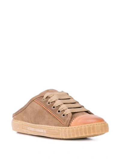 Shop Alberto Fermani Sneaker-style Mules In Brown