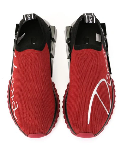 Shop Dolce & Gabbana Sorrento Logo Sneakers In Red