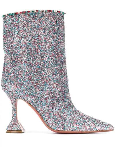 GLITTERED ANKLE BOOTS