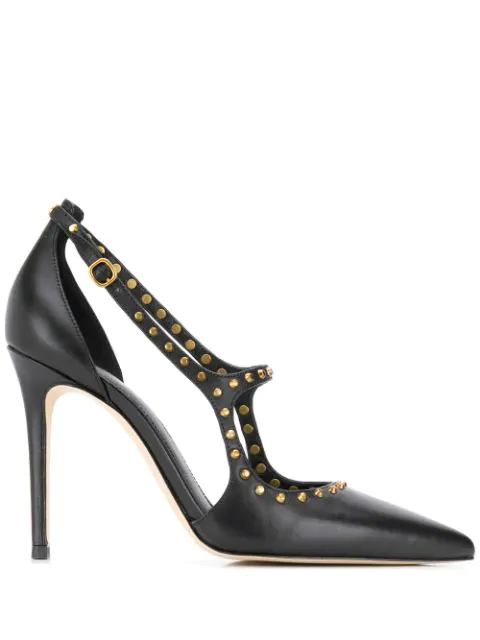 michael kors black studded heels