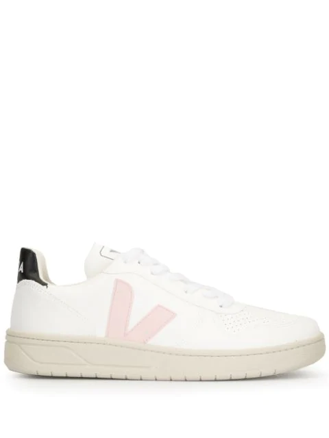 Veja 'v-10' Perforated Vegan Leather Sneakers In White | ModeSens