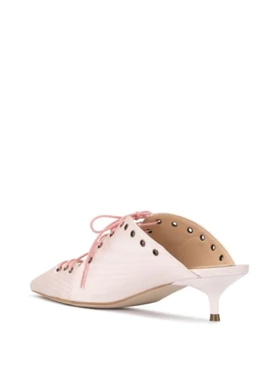 Shop Rosie Assoulin Reinvented Spectator 35 Lace-up Mules In Pink
