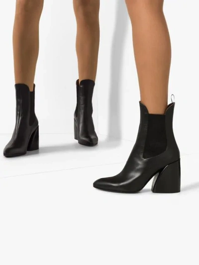 CHLOÉ CURVED HEEL CHELSEA BOOTS - 黑色