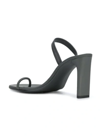 Shop Yeezy Overlocked Toe Strap Sandals In Grey
