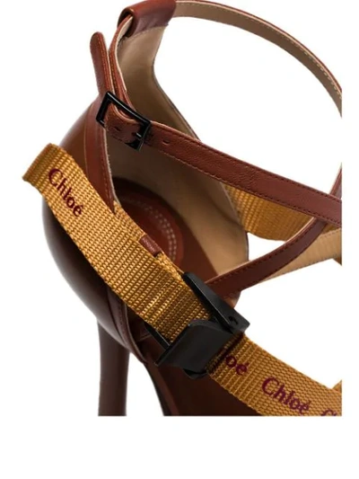 Shop Chloé Veronica High-heeled Sandals - Brown