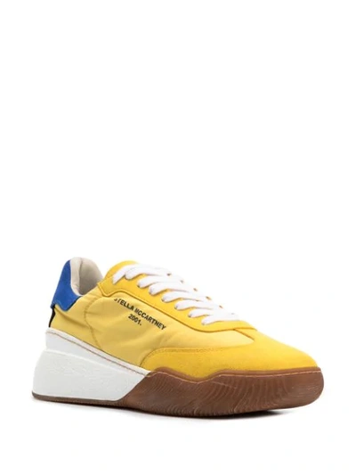 Shop Stella Mccartney Loop Lace-up Sneakers In Yellow