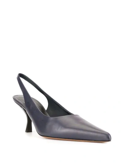 Shop The Row Pointed Toe Slingback Pumps In Blue