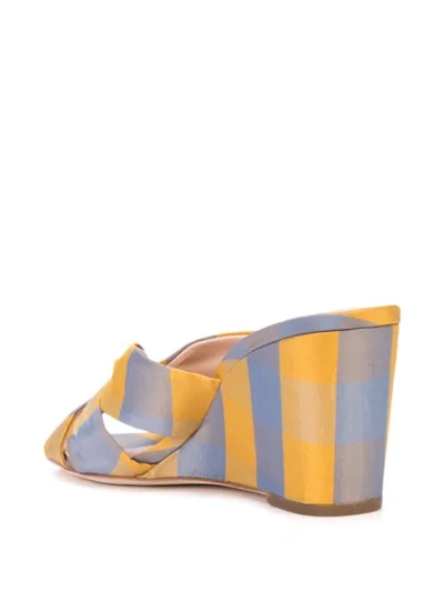 Shop Loeffler Randall Sonya Wedge Sandals In Blue