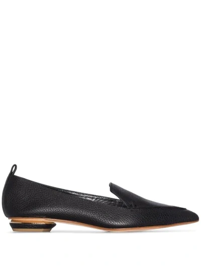 Shop Nicholas Kirkwood Beya Pointed Loafers In Black