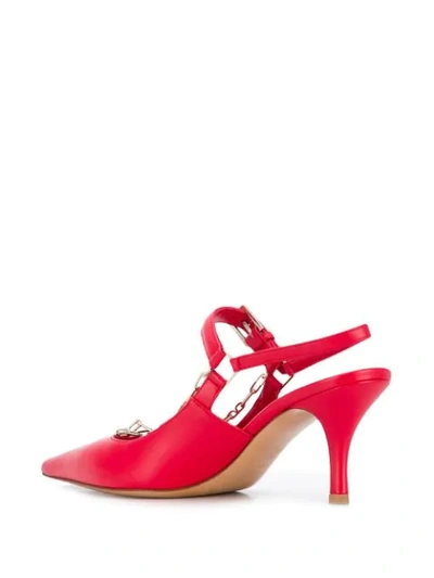 Shop Valentino Garavani Pumps Mit Zierkette In Red
