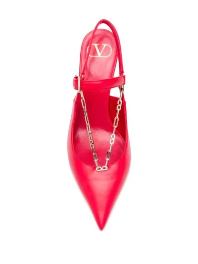 Shop Valentino Garavani Pumps Mit Zierkette In Red
