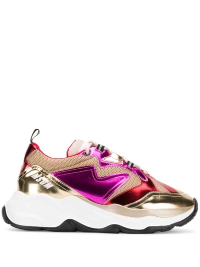Shop Msgm Attack Low-top Chunky Sneakers In Pink
