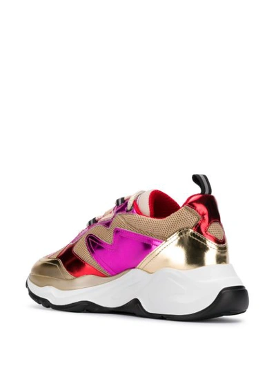 Shop Msgm Attack Low-top Chunky Sneakers In Pink