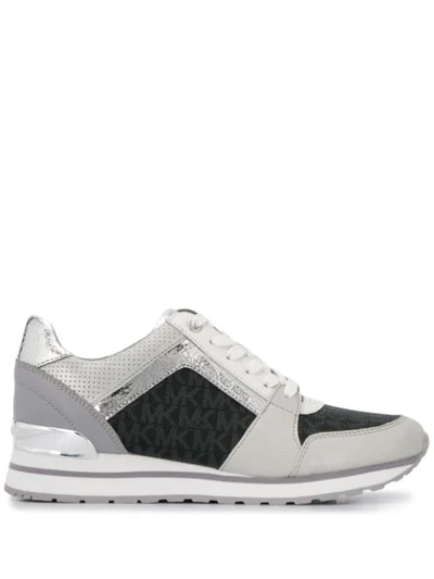 Shop Michael Michael Kors Lace-front Trainers In Grey