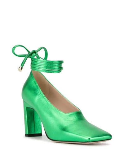 Shop Wandler Isa 85mm Pumps In Green