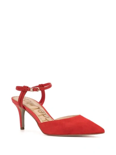 Shop Sam Edelman Javin Ankle Strap Pumps In Red