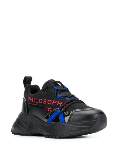 Shop Philosophy Di Lorenzo Serafini Logo Printed Chunky Sneakers In Black