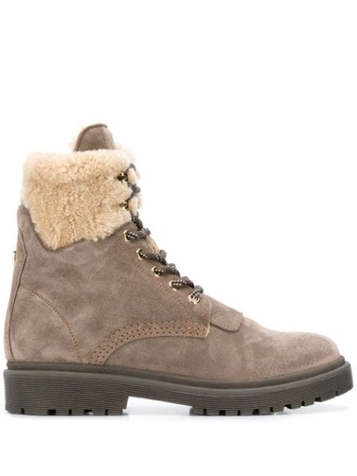 Shop Moncler Patty Ankle Boots In Neutrals