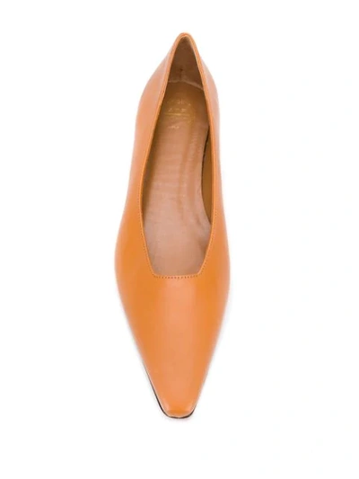 Shop Atp Atelier Treia Ballerina Shoes In Brown