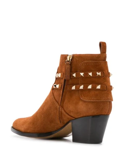 Shop Valentino 'rockstud' Cowboystiefel In Brown