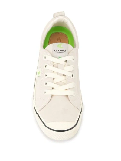 Cariuma Oca Low Stripe Off White Suede Sneaker In Grey