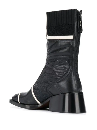 Shop Chloé Bell 50mm Boots In Black