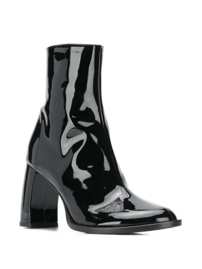 Shop Ann Demeulemeester Banana Vernis Boots In Black