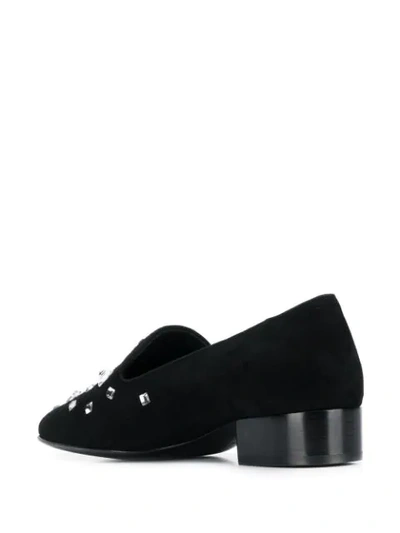 Shop Giuseppe Zanotti Crystal-embellished Loafers In Black