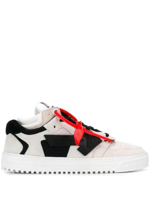 black low top sneakers off white
