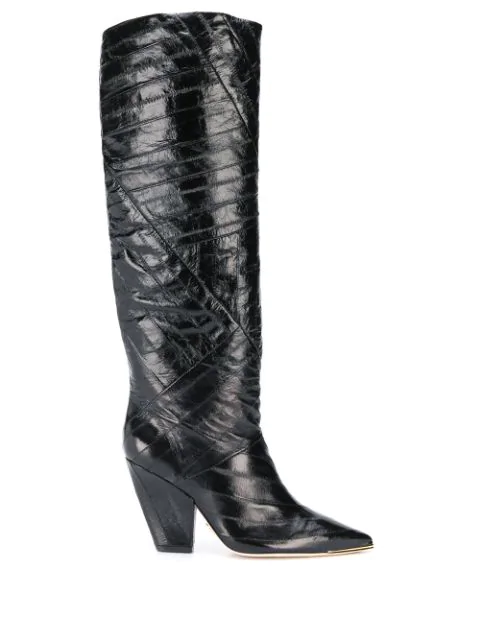 tory burch black knee high boots