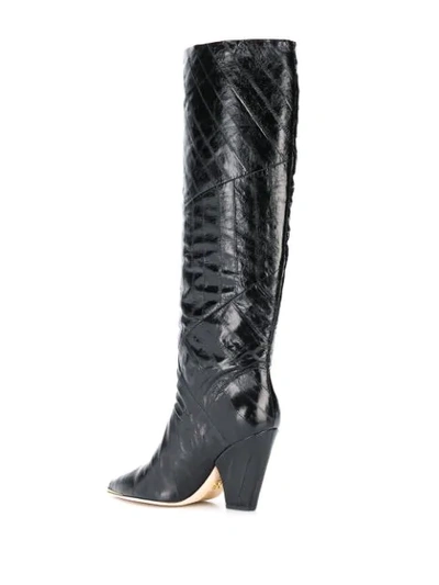 Shop Tory Burch Knee Length Boots In Black