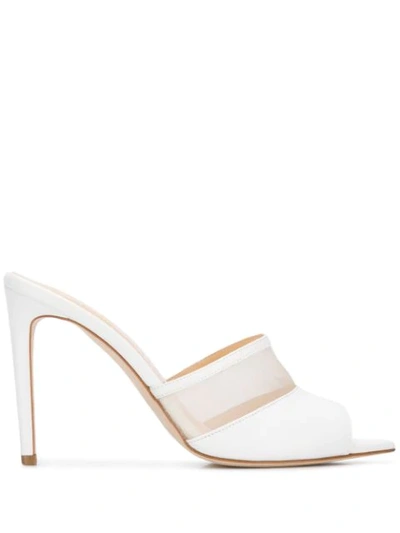 Shop Chloe Gosselin Panelled Mules In White