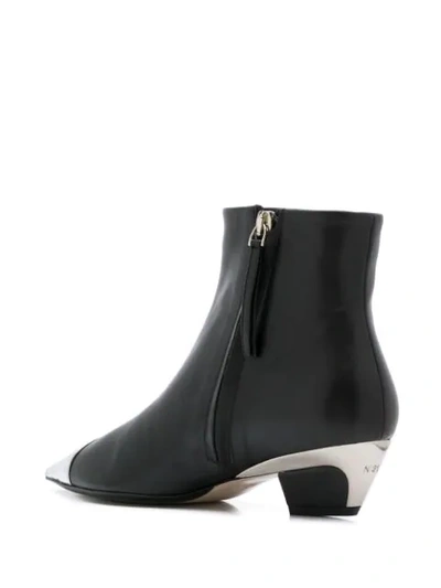 Shop N°21 Metallic Details Ankle Boots In Black