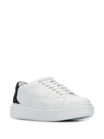 Shop Philipp Plein Skull Low-top Sneakers In White