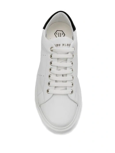 Shop Philipp Plein Skull Low-top Sneakers In White