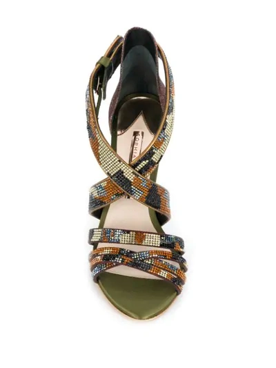 Shop Sophia Webster Crystal-embellished Sandals In Brown