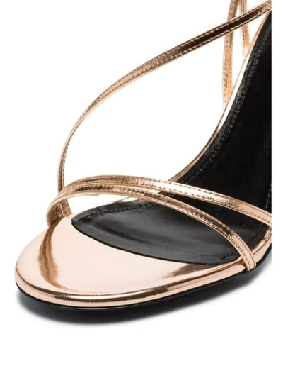 Shop Isabel Marant Arora 85 Strappy Sandals In Metallic
