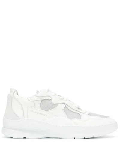 Shop Filling Pieces Mesh Panel Sneakers In White
