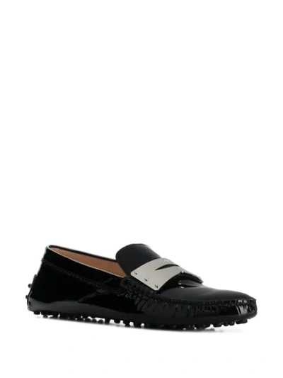 Shop Tod's Slip-on Patent Loafers In Black