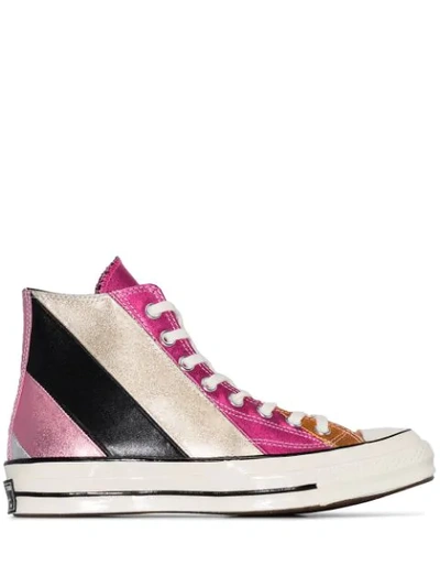 Shop Converse Chuck 70 Striped High Top Sneakers In Multicolour