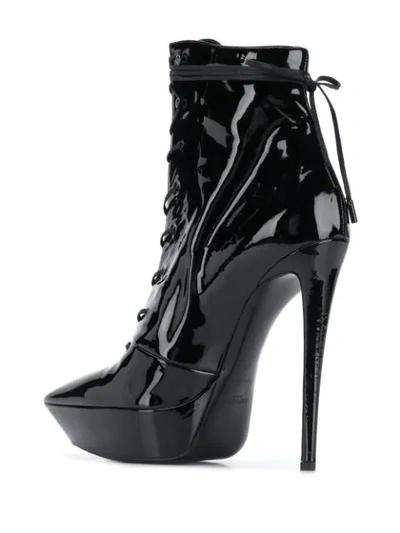 Shop Saint Laurent Betty 110mm Ankle Boots In Black