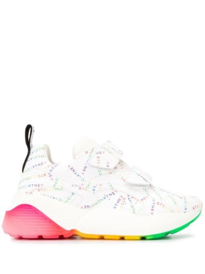 Shop Stella Mccartney Eclypse Logo-stripe Sneakers In White