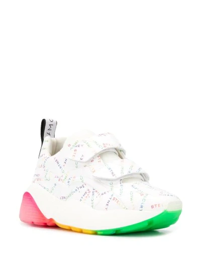 Shop Stella Mccartney Eclypse Logo-stripe Sneakers In White