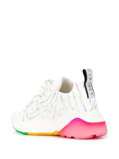 Shop Stella Mccartney Eclypse Logo-stripe Sneakers In White