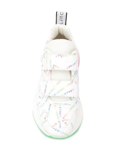 Shop Stella Mccartney Eclypse Logo-stripe Sneakers In White