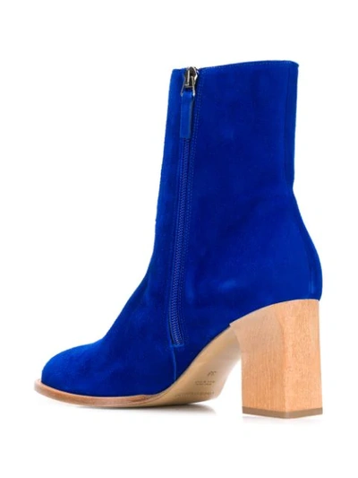 Shop Christian Wijnants Suede Ankle Boots In Blue