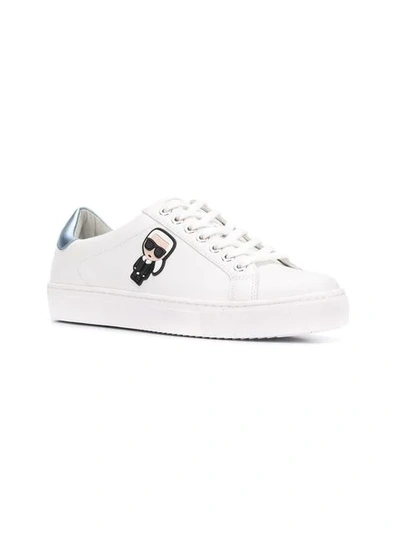 Shop Karl Lagerfeld Kupsole Karl Ikonik Sneakers In White