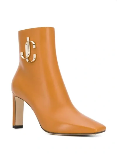 Shop Jimmy Choo Minori 85 Ankle Boots In Brown