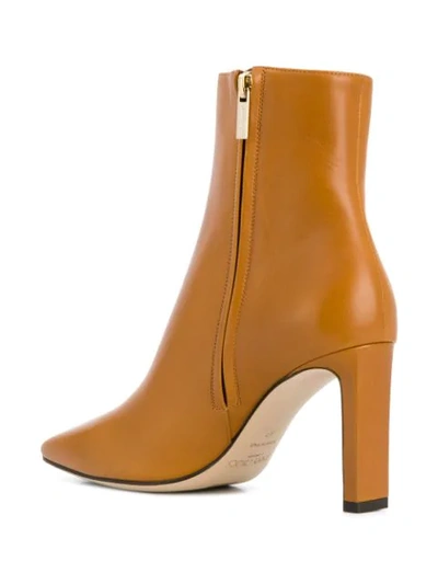 Shop Jimmy Choo Minori 85 Ankle Boots In Brown