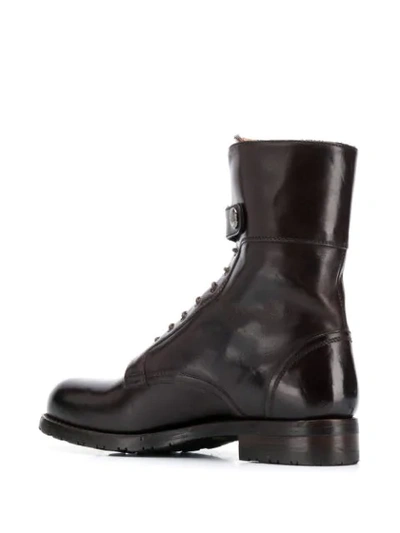 Alberto Fasciani Windy Decorative Button Ankle Boots In Brown
